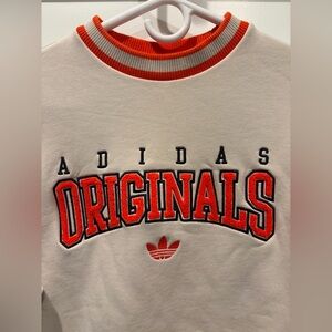Adidas Originals Cream and Red Crewneck - Mens S Small - Retro special edition